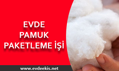 Evde pamuk paketleme işi